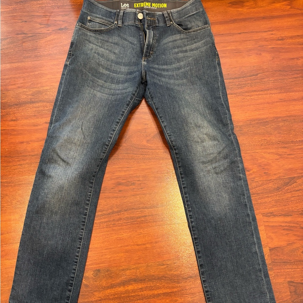 Lee Men's Dark Blue Slim Straight Jeans
